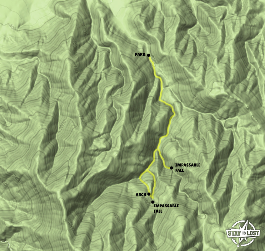 map for Grotto Canyon and Arch by stav is lost