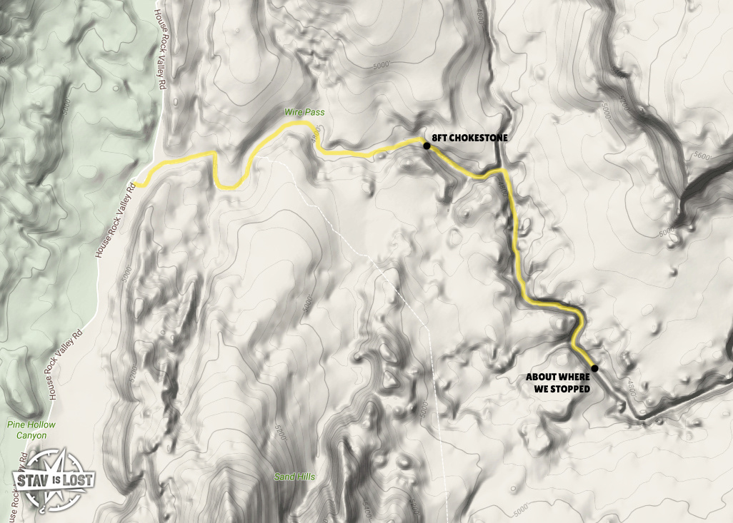 map for Wire Pass to Buckskin Gulch by stav is lost