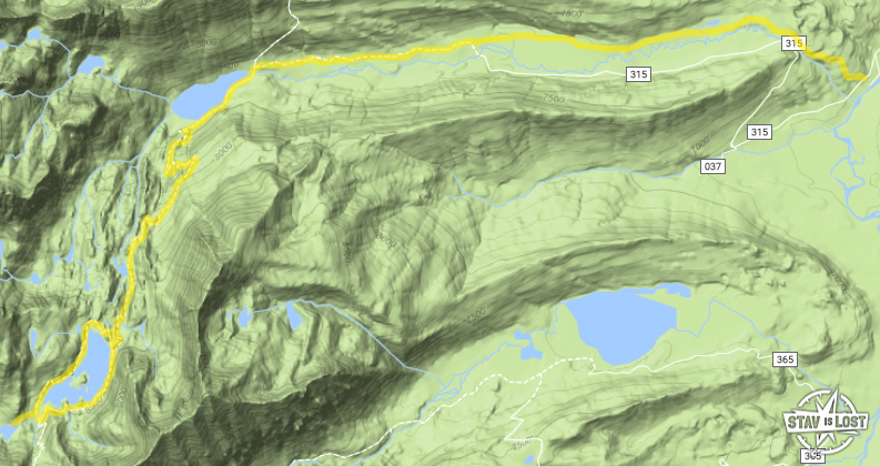 map for Imogene Lake via Hell Roaring Creek by stav is lost