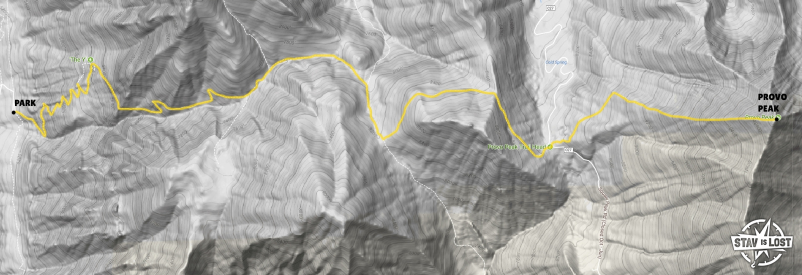 map for Provo Peak via Slide Canyon Trail by stav is lost