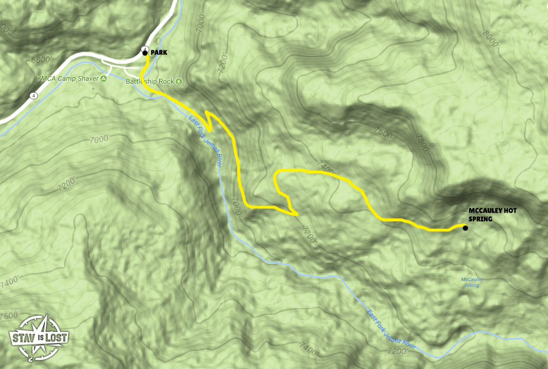 map for McCauley Hot Springs by stav is lost