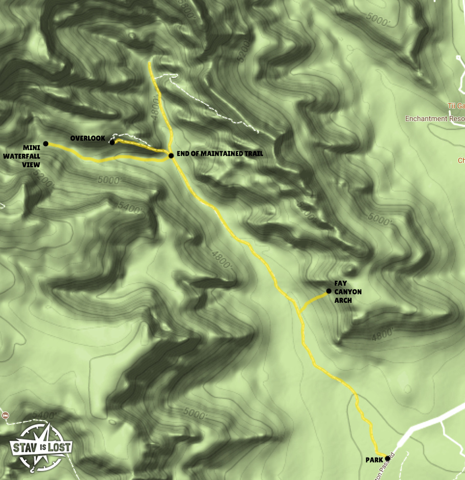 map for Fay Canyon by stav is lost