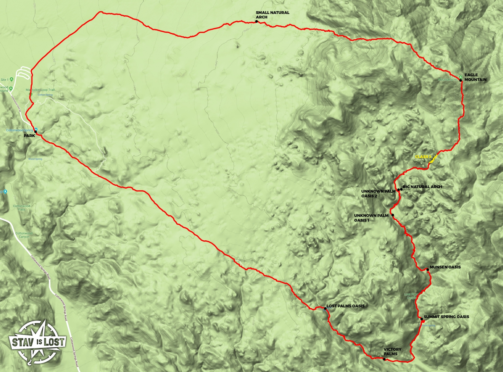 map for Eagle Mountain via Munsen Canyon by stav is lost