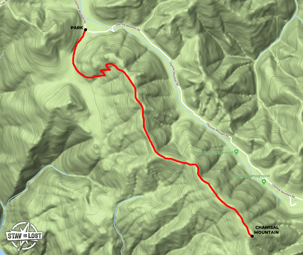 map for Chamisal Mountain via Lost Coast Trail by stav is lost