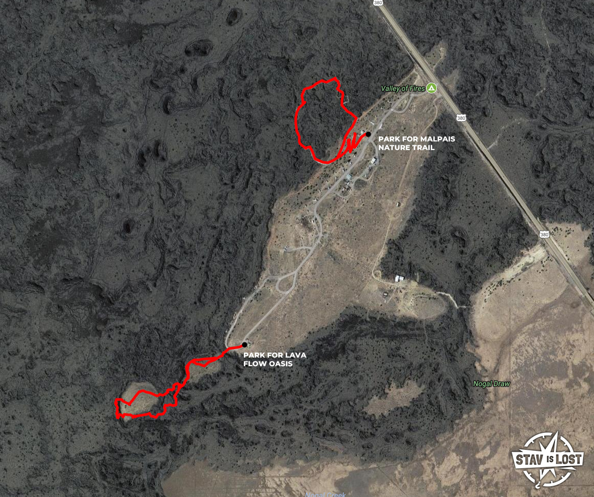map for Lava Flow Oasis and Malpais Nature Trail by stav is lost