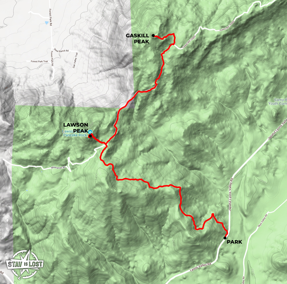 map for Lawson Peak and Gaskill Peak by stav is lost