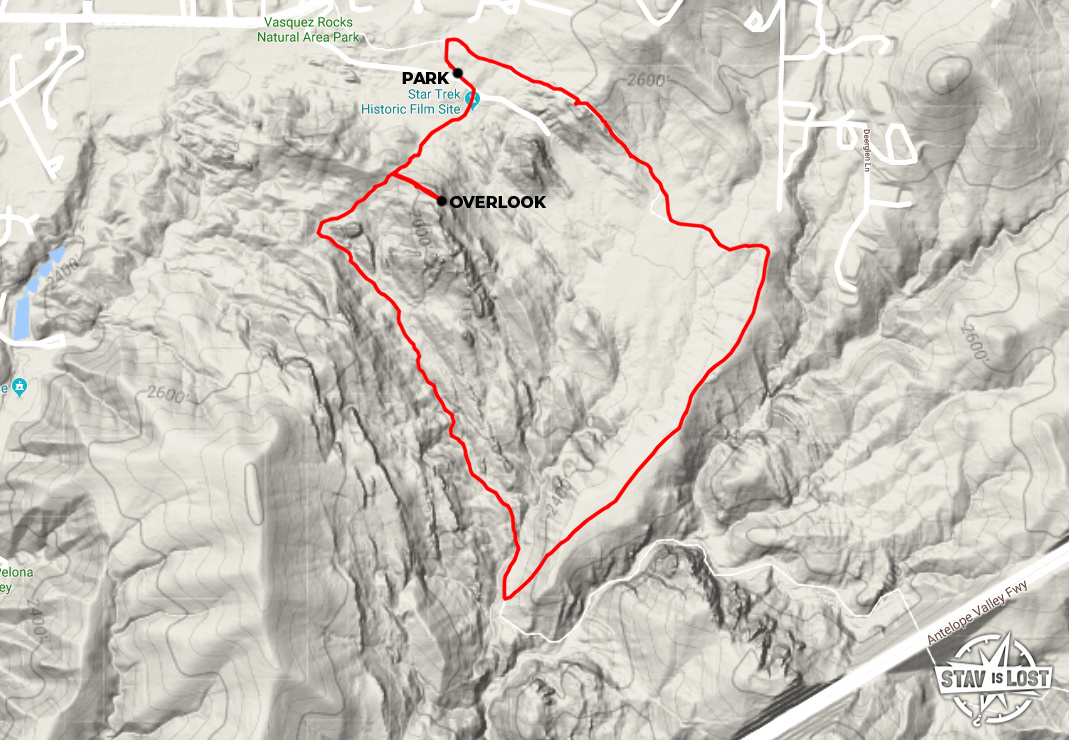 map for Vasquez Rocks Natural Area by stav is lost