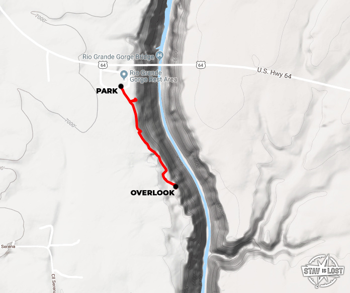 map for West Rim Trail to Overlook by stav is lost