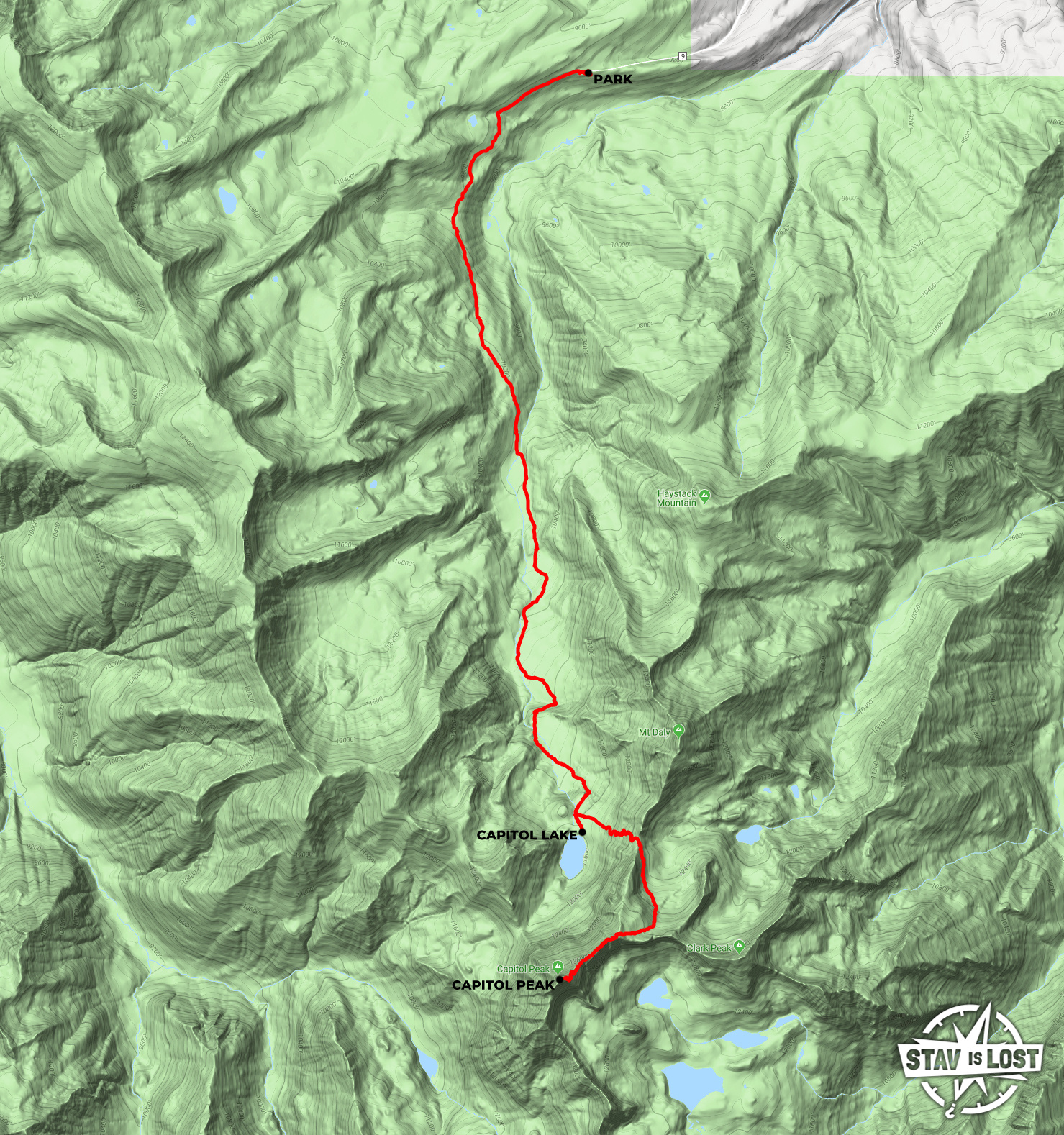 map for Capitol Peak by stav is lost