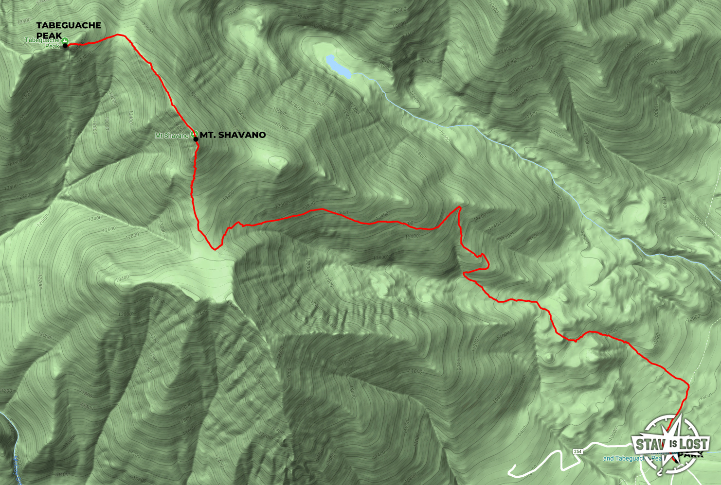 map for Mount Shavano and Tabeguache Peak by stav is lost