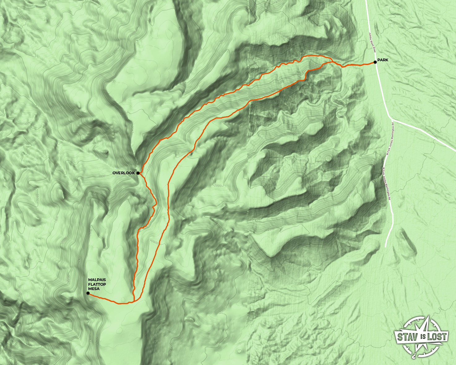 map for Malpais Flattop Mesa by stav is lost