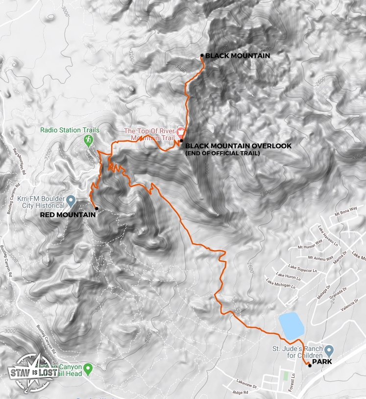 map for Red Mountain and Black Mountain by stav is lost