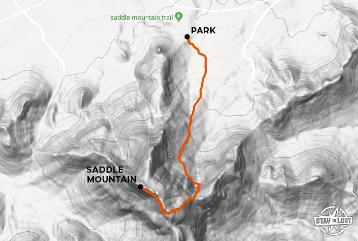 map for Saddle Mountain by stav is lost