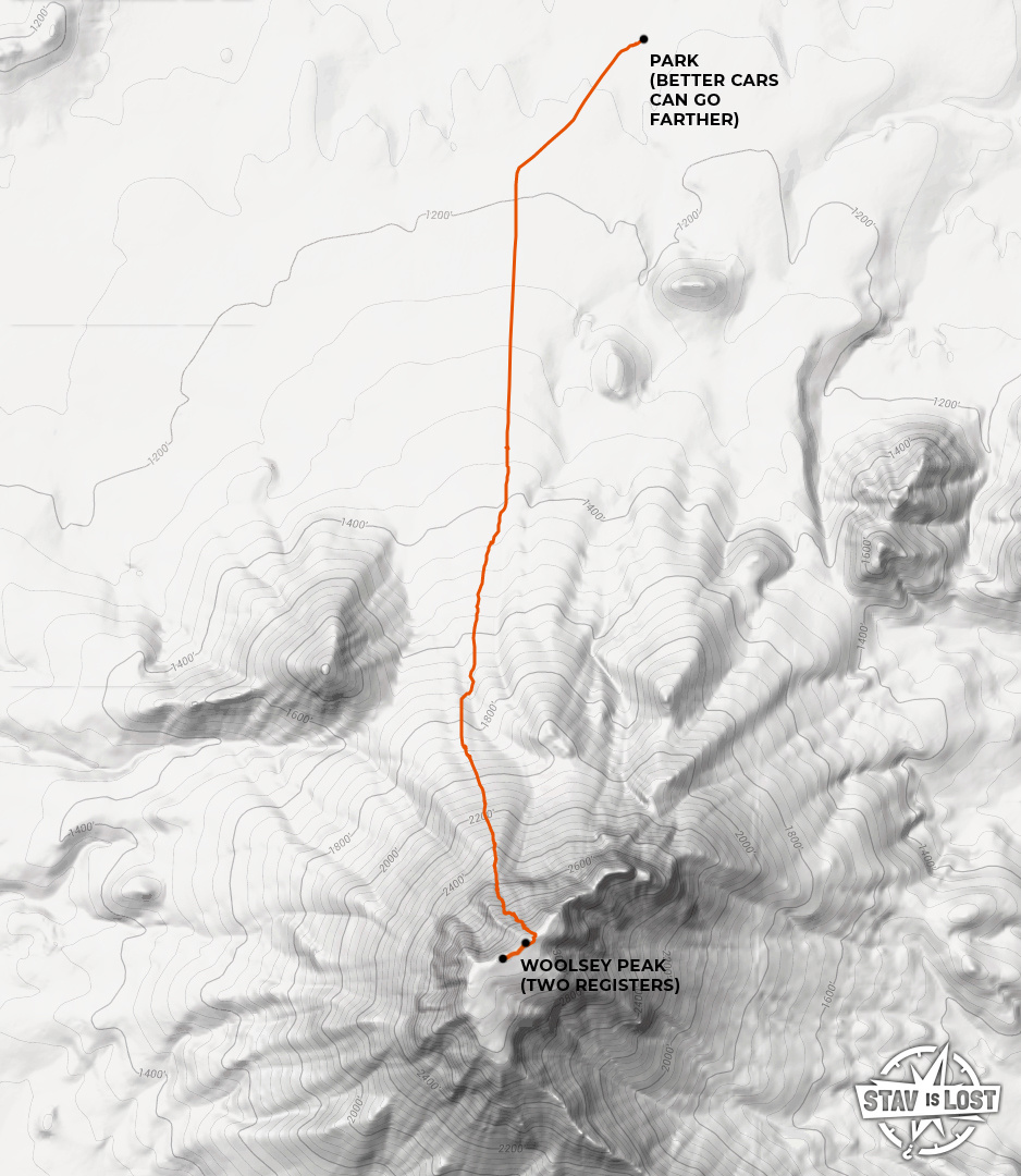 map for Woolsey Peak by stav is lost