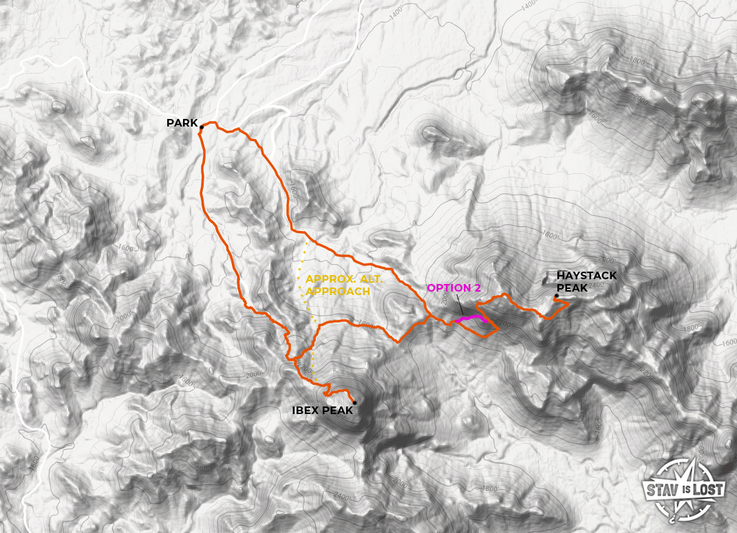 map for Ibex Peak and Haystack Peak by stav is lost