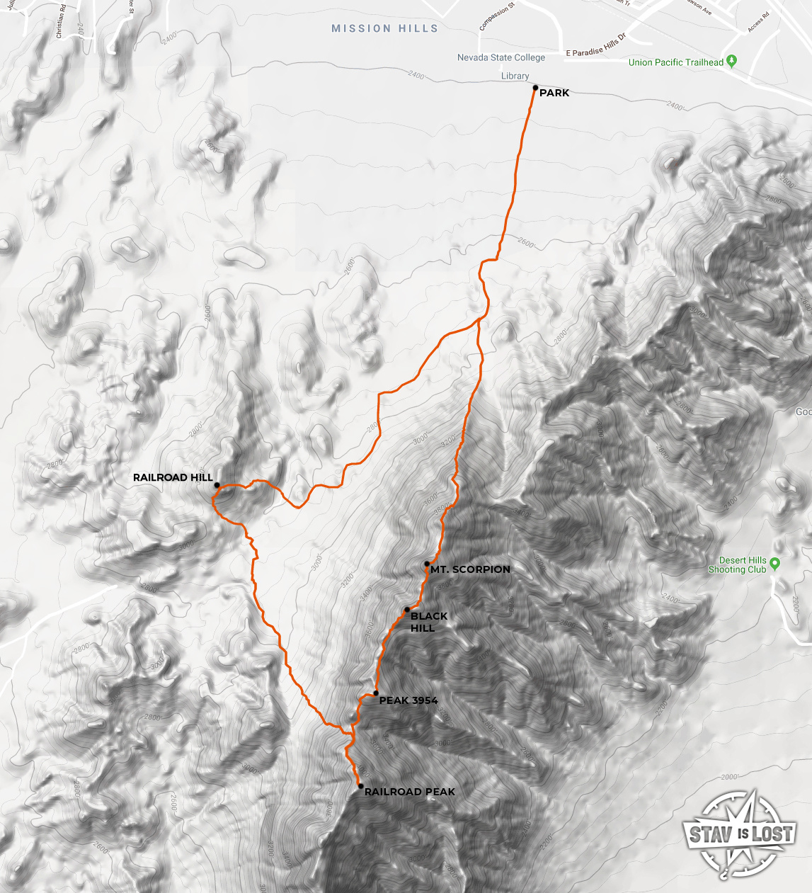 map for Railroad Peaks Traverse by stav is lost