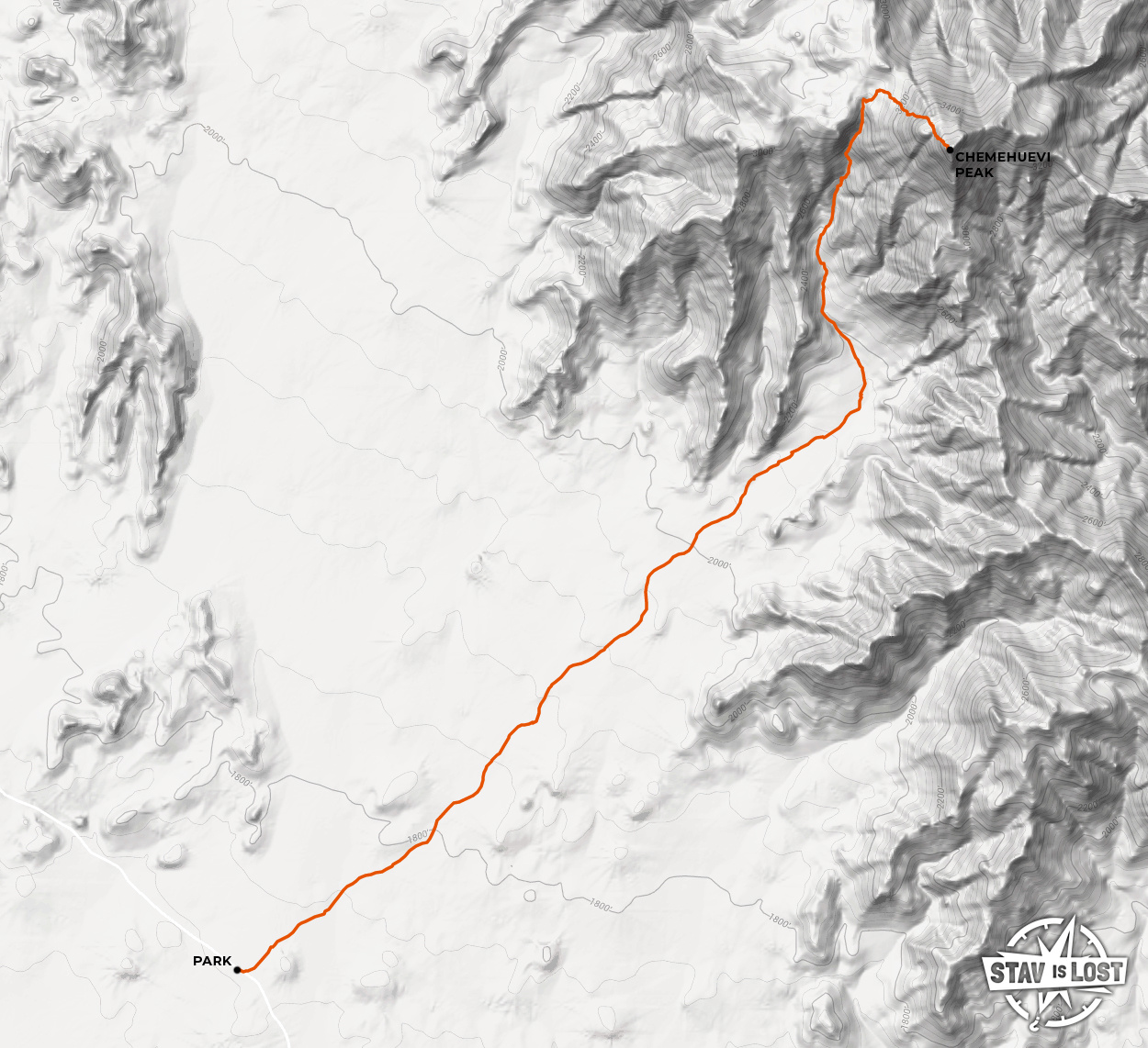 map for Chemehuevi Peak by stav is lost