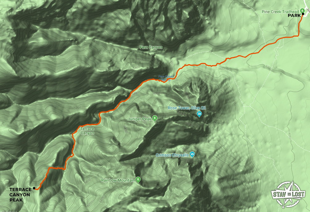 map for Terrace Canyon Peak by stav is lost
