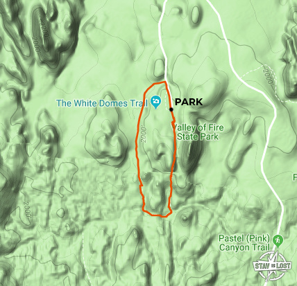 map for White Domes Trail by stav is lost