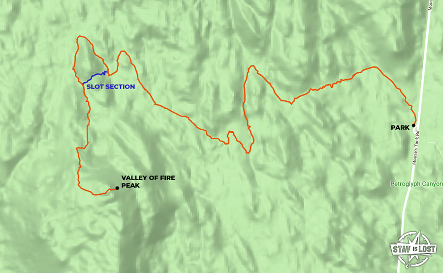 map for Valley of Fire Peak by stav is lost