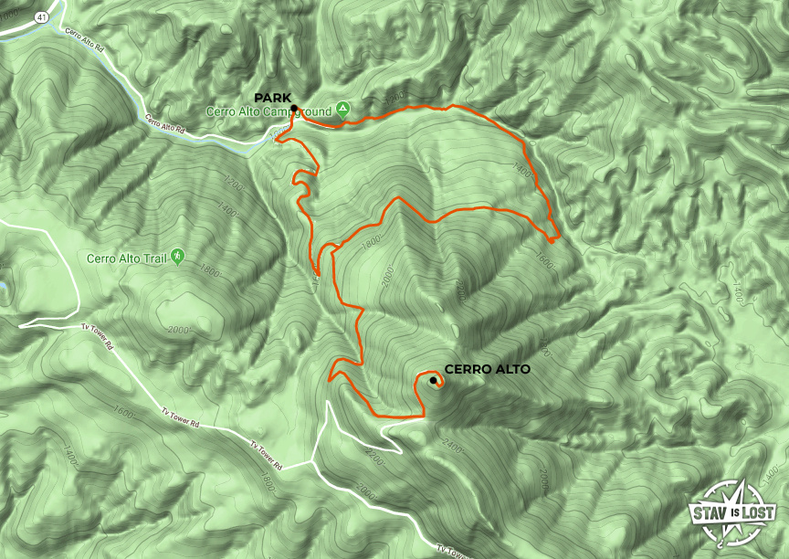 map for Cerro Alto Loop by stav is lost
