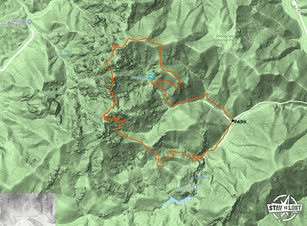 map for High Peaks and Condor Gulch Loop by stav is lost