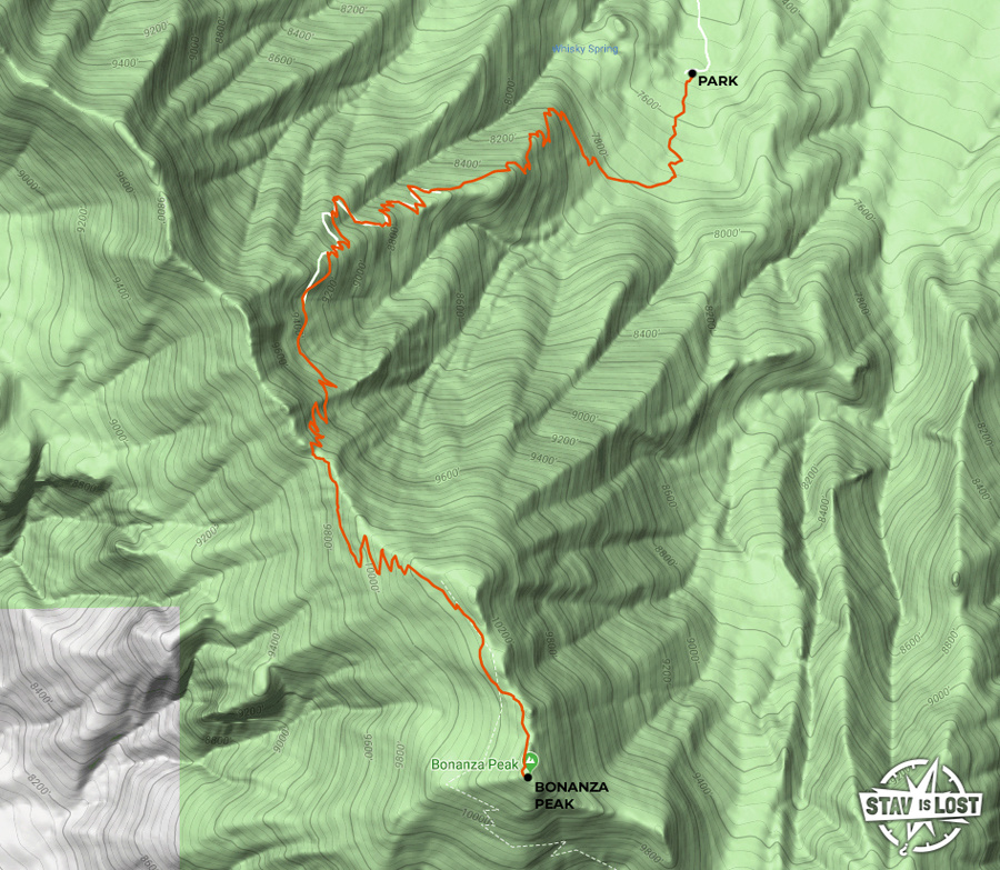 map for Bonanza Peak by stav is lost