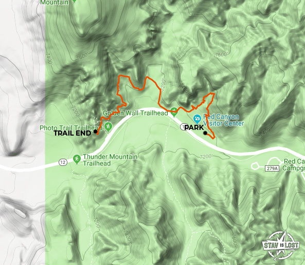 map for Pink Ledges, Birdseye, Photo Trail by stav is lost