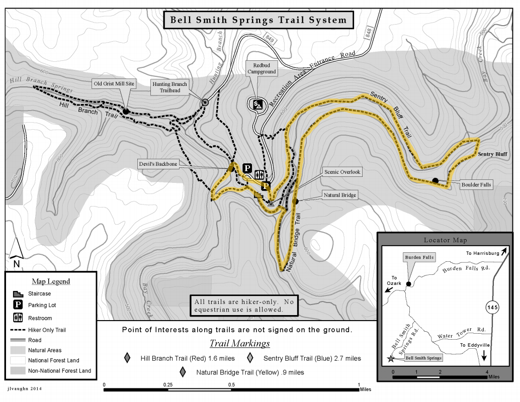 map for Sentry Bluff and Natural Bridge in Bell Smith Springs by stav is lost