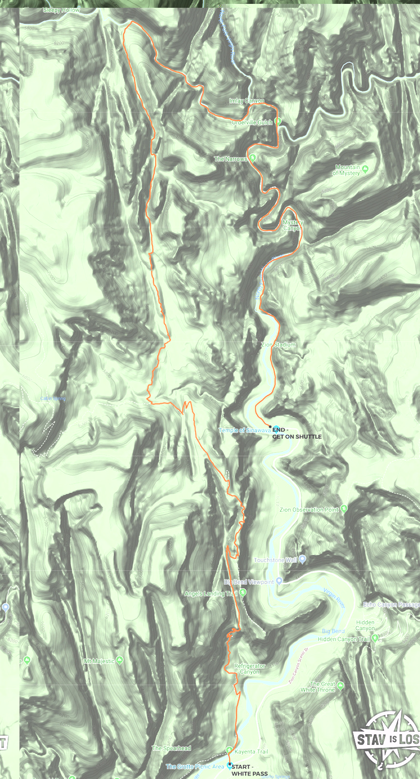 map for Imlay Canyon (Sneak Route) by stav is lost
