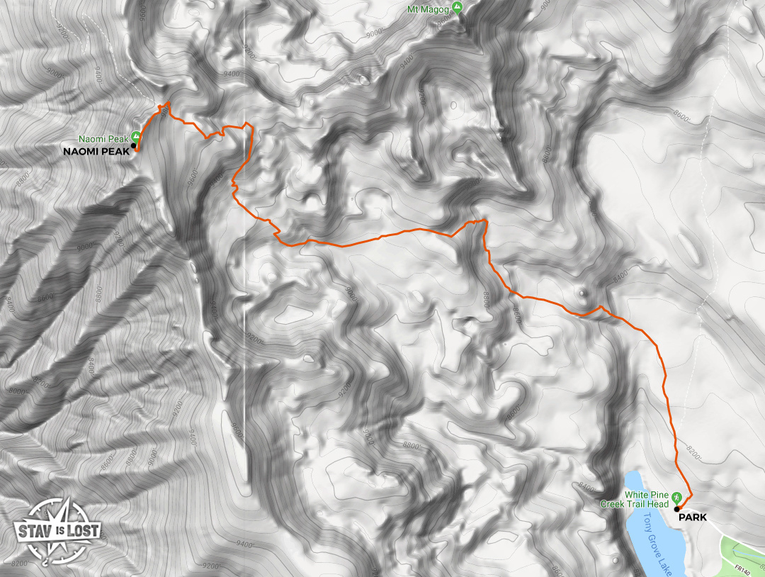 map for Naomi Peak by stav is lost