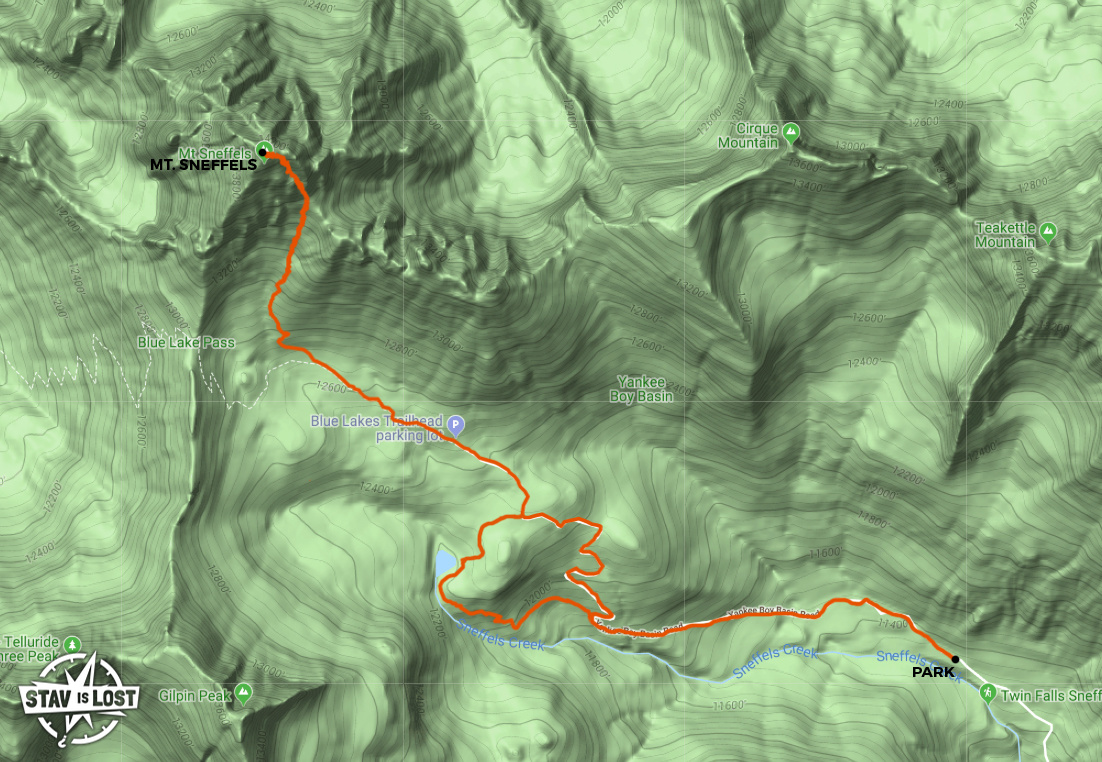 map for Mount Sneffels by stav is lost
