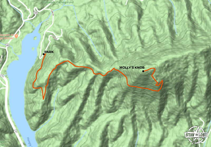 map for Molly's Knob by stav is lost