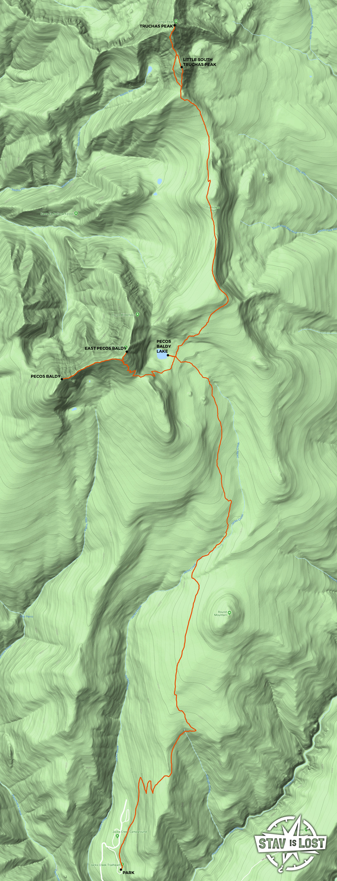 map for Truchas Peak and Pecos Baldy by stav is lost