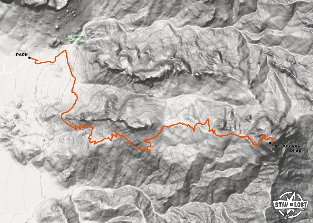 map for Baboquivari Peak by stav is lost