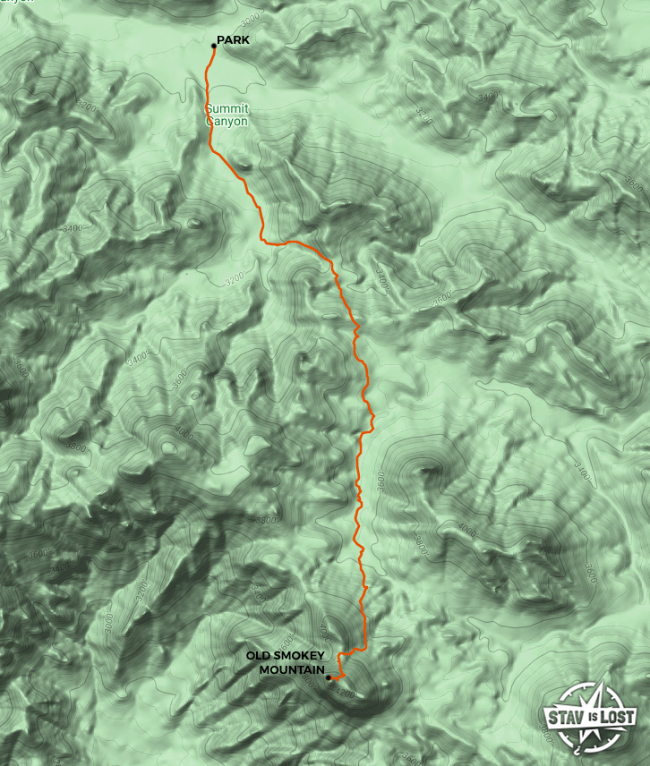 map for Old Smokey Mountain by stav is lost