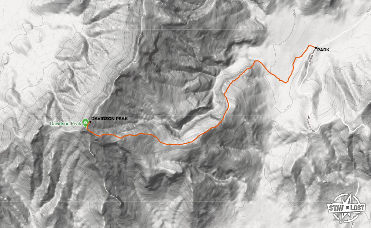 map for Davidson Peak by stav is lost