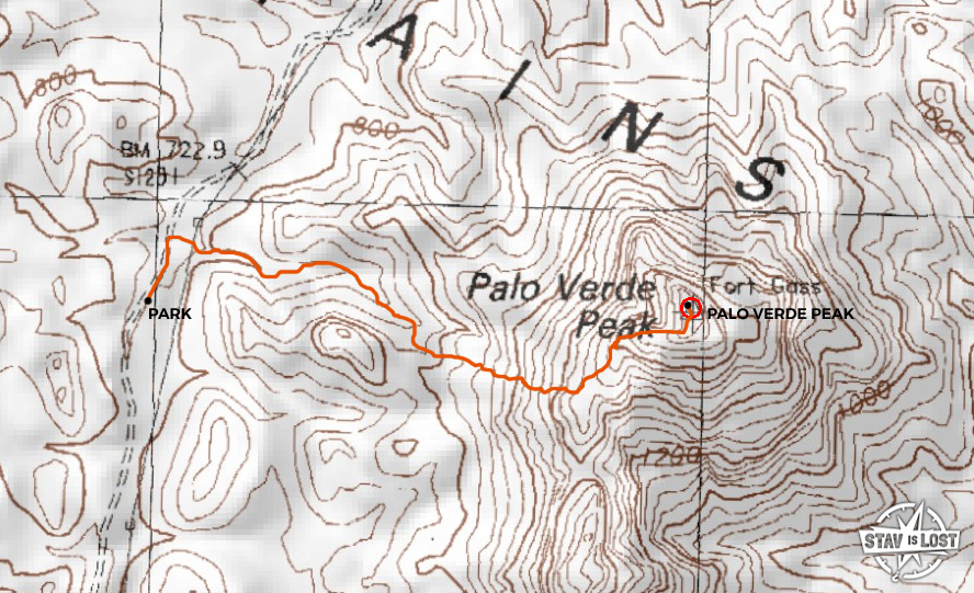 map for Palo Verde Peak by stav is lost