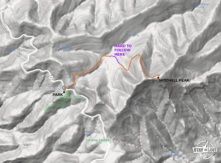 map for Mitchell Peak by stav is lost