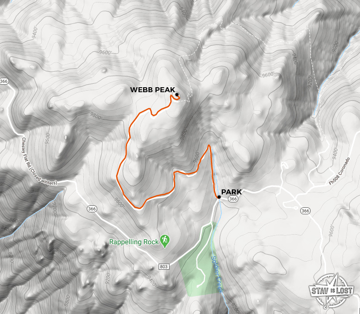map for Webb Peak by stav is lost