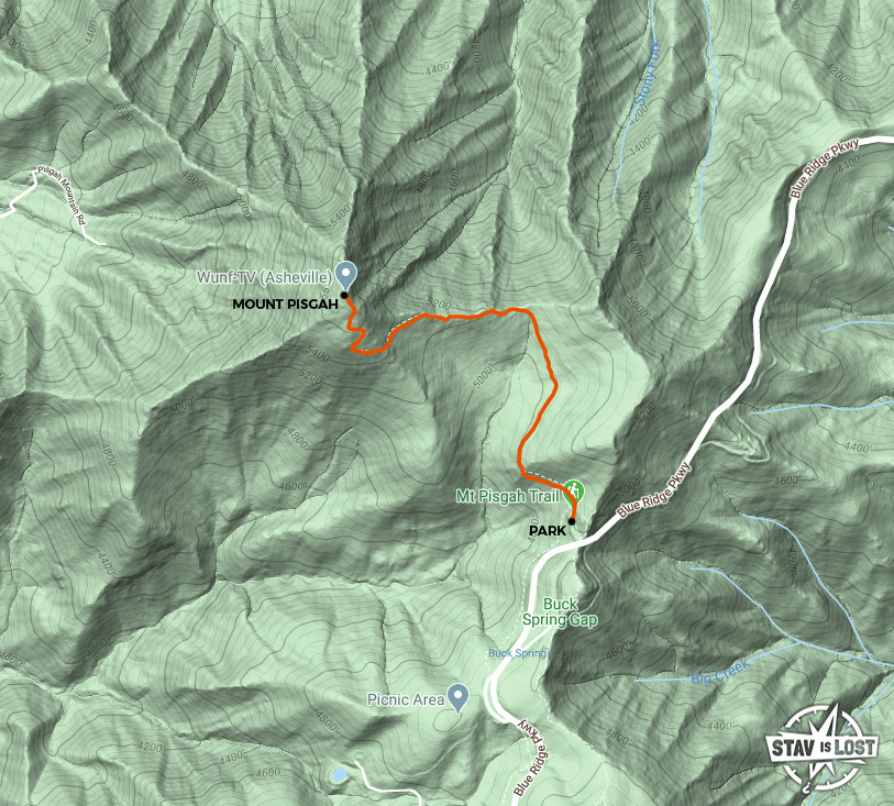 map for Mount Pisgah by stav is lost