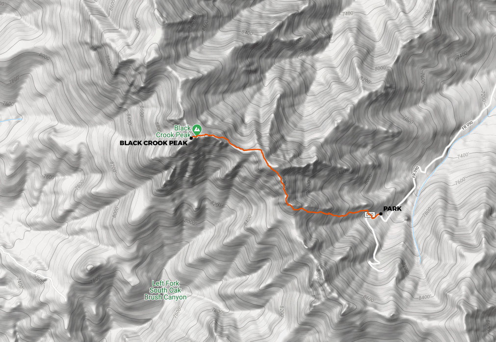map for Black Crook Peak by stav is lost