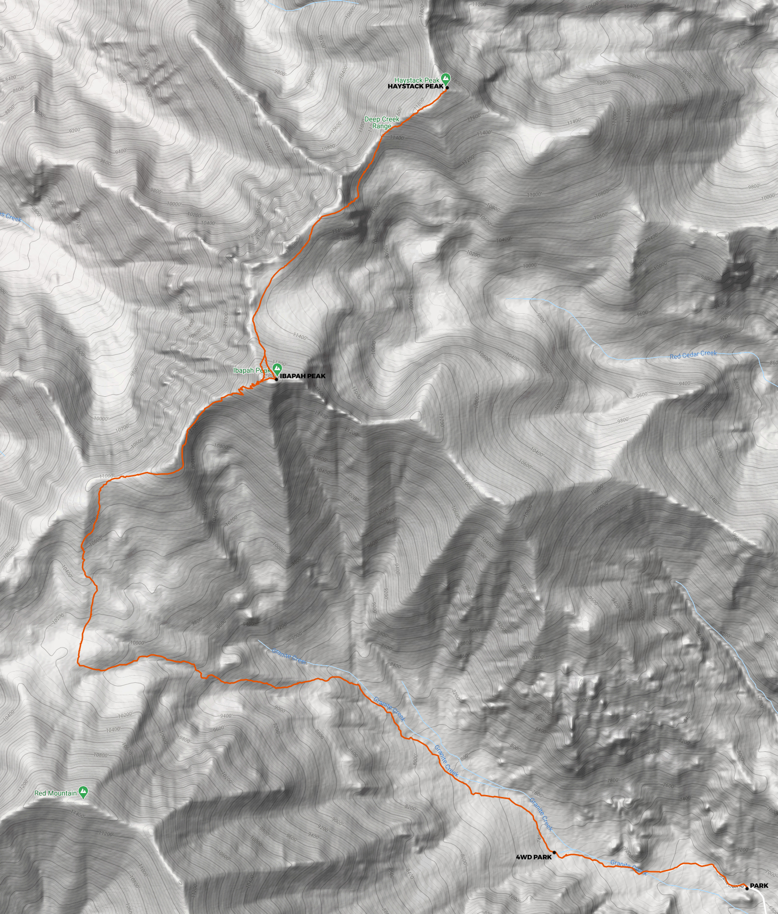 map for Ibapah Peak and Haystack Peak by stav is lost