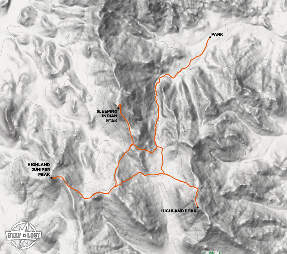 map for Highland Peak and Central Highland Range by stav is lost