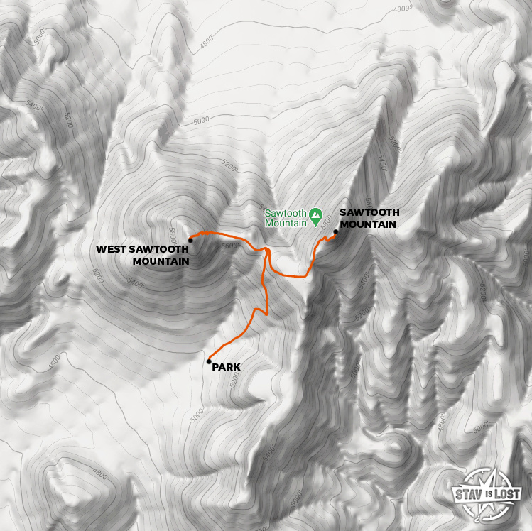 map for Sawtooth Mountain and Rhyolite by stav is lost
