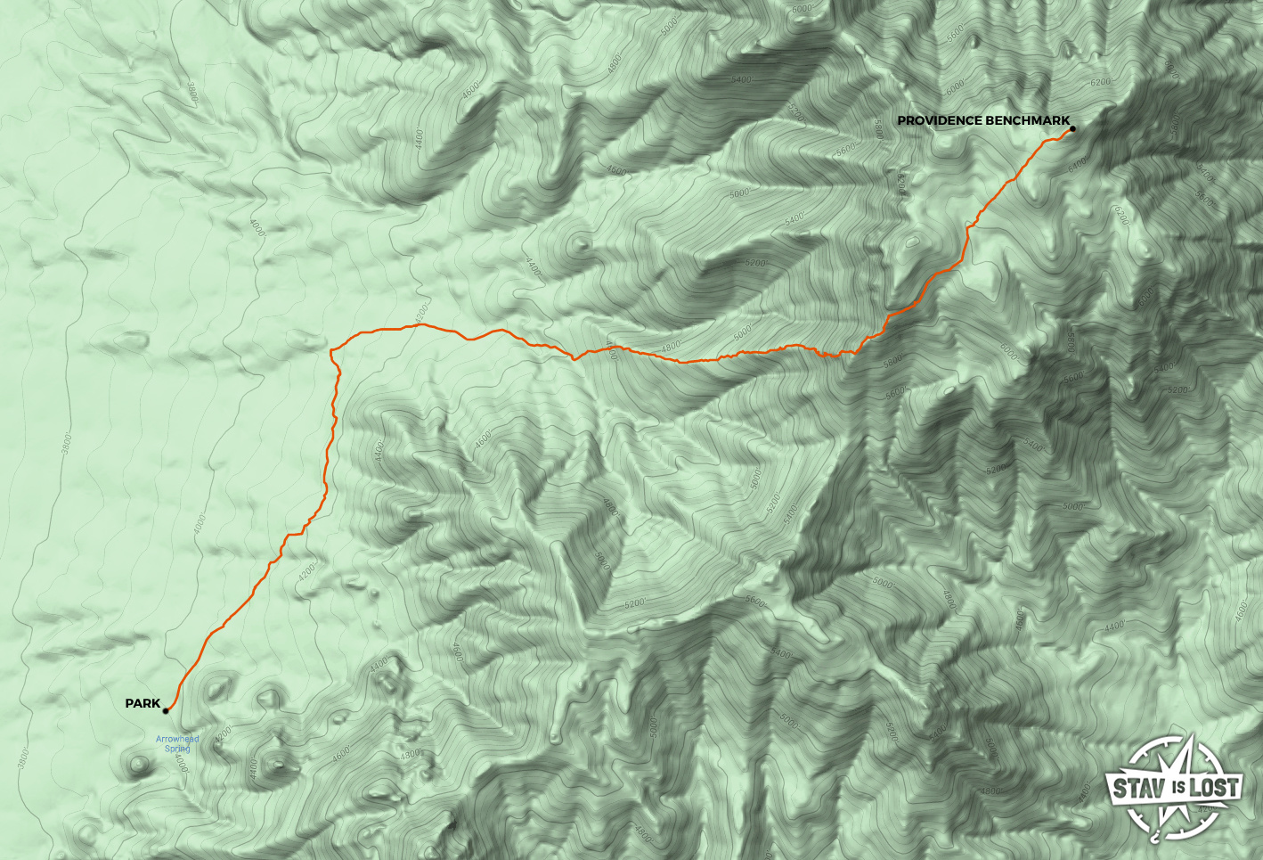 Hiking Map for Providence Benchmark