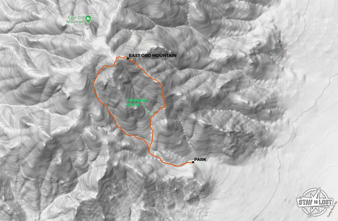map for East Ord Mountain by stav is lost