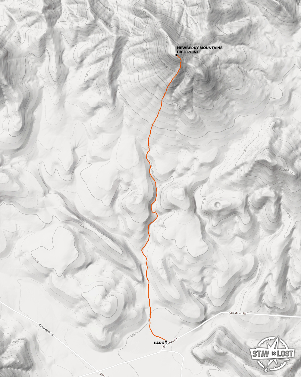 map for Newberry Mountains High Point by stav is lost