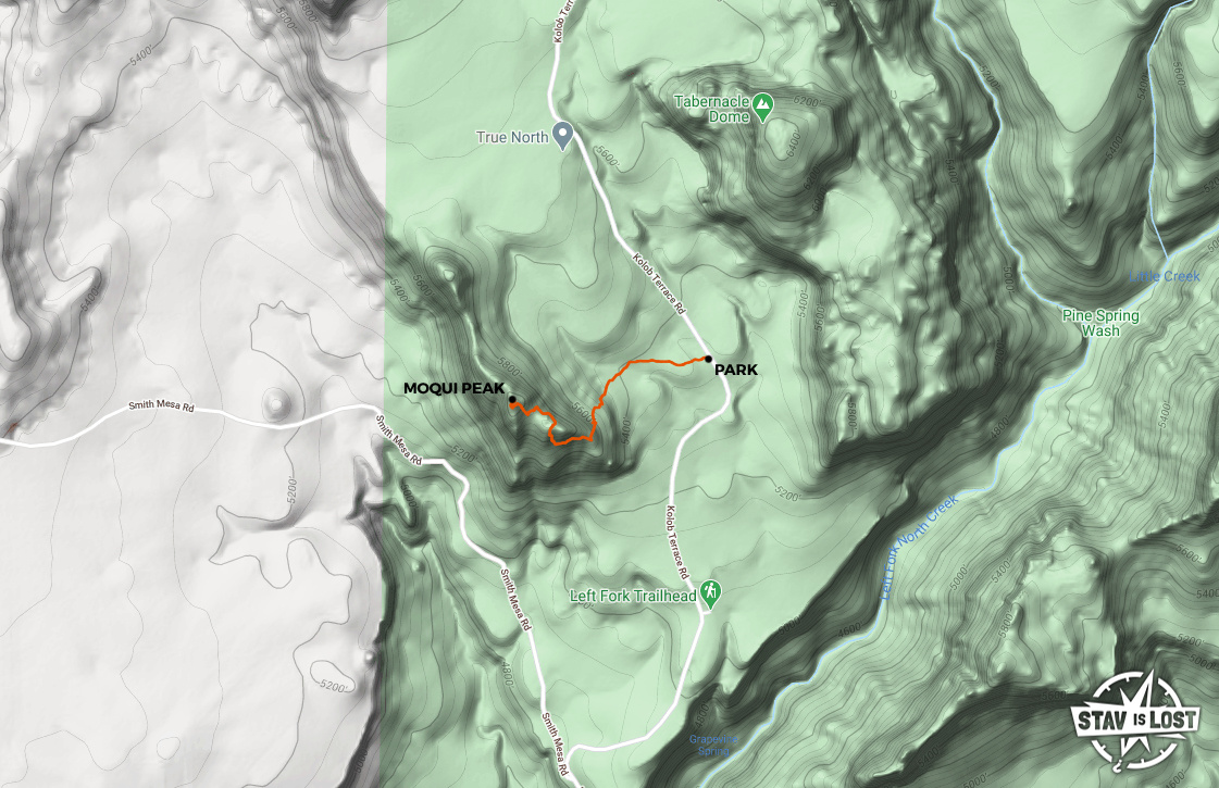map for Moqui Peak by stav is lost
