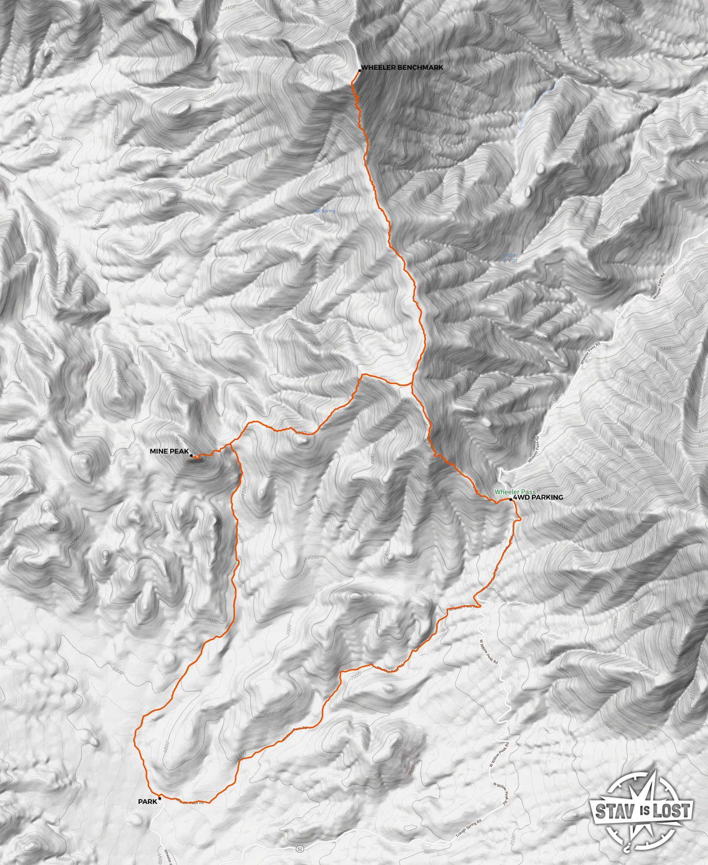 map for Wheeler Benchmark via Mine Peak by stav is lost